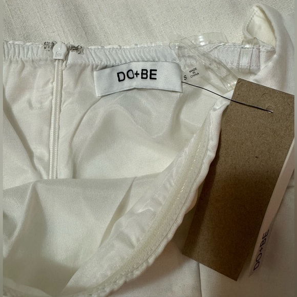 Do+Be | White Satin Off Shoulder Midi Dress | S - Picture 8 of 13